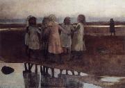 William Stott of Oldham The Kissing Ring oil painting